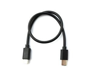 SYSTEM-S USB 3.1 Kabel 30 cm Typ C Stecker zu 2.0 Micro B Stecker Adapter kurz in Schwarz