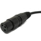SYSTEM-S LAN Kabel 30 cm RJ45 Buchse zu XLR 3 Pin Buchse Schraube in Schwarz