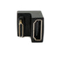 SYSTEM-S HDMI Adapter Mini Stecker zu Standard Buchse U Turn 180° Winkel Kabel in Schwarz