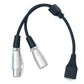 SYSTEM-S XLR Y Kabel 30 cm 2x 3 polig Buchse zu RJ45 Buchse Adapter in Schwarz