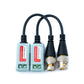SYSTEM-S 2x UTP Kabel 10 cm Screw Lock zu BNC Stecker für HD Kameras Adapter in Schwarz