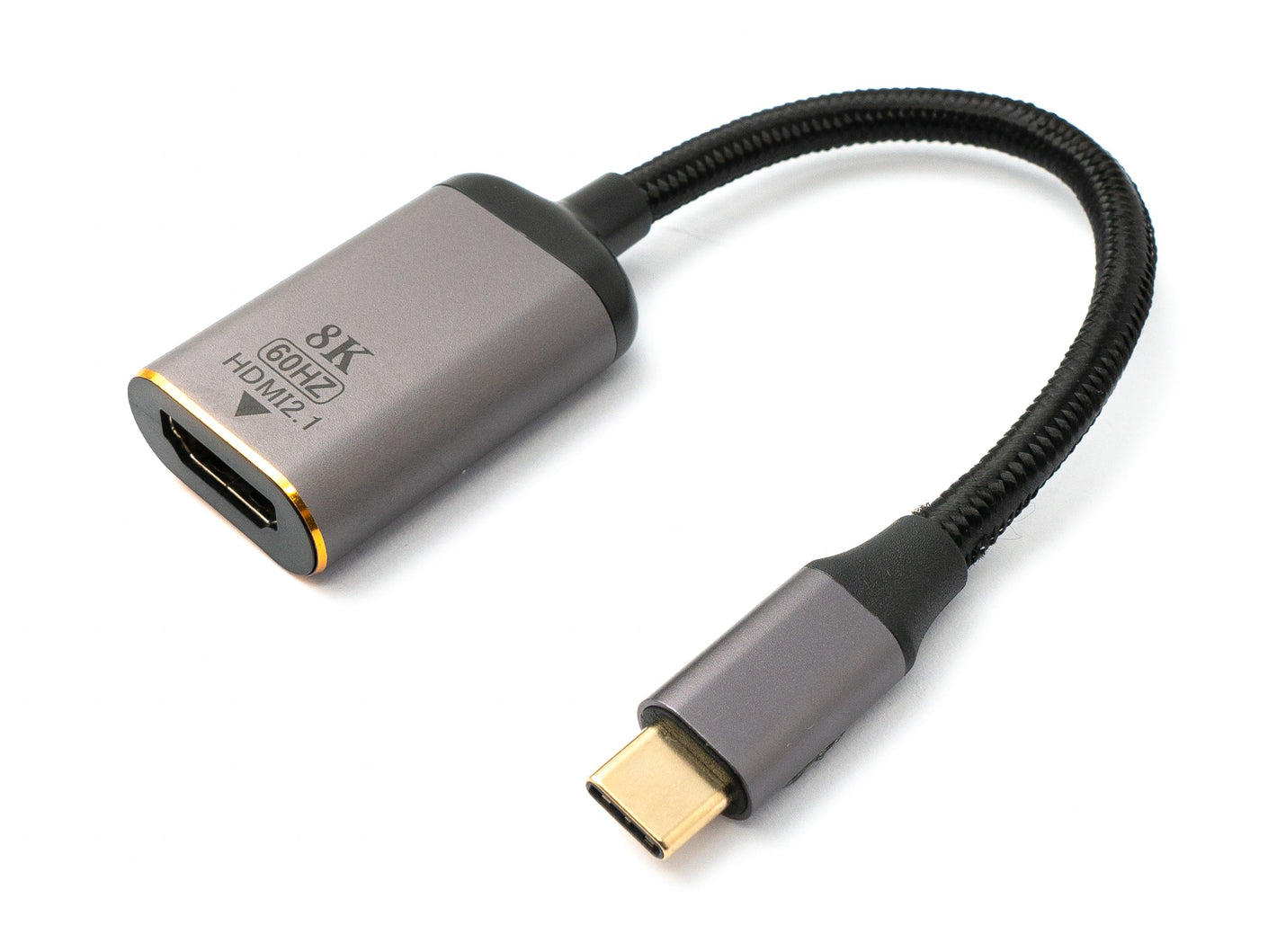 Cavo USB4 10 cm Tipo C maschio a HDMI 2.1 femmina 40 Gbit/s USB 4.0 intrecciato