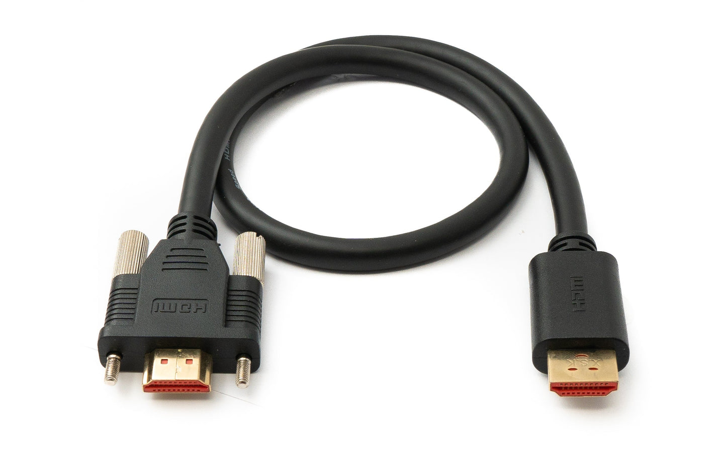 Cavo HDMI 2.0 da 50 cm tipo A adattatore maschio-maschio avvitabile in nero