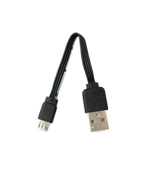 Câble SYSTEM-S USB 2.0 13 cm Adaptateur Micro B mâle vers Type A mâle court plat noir