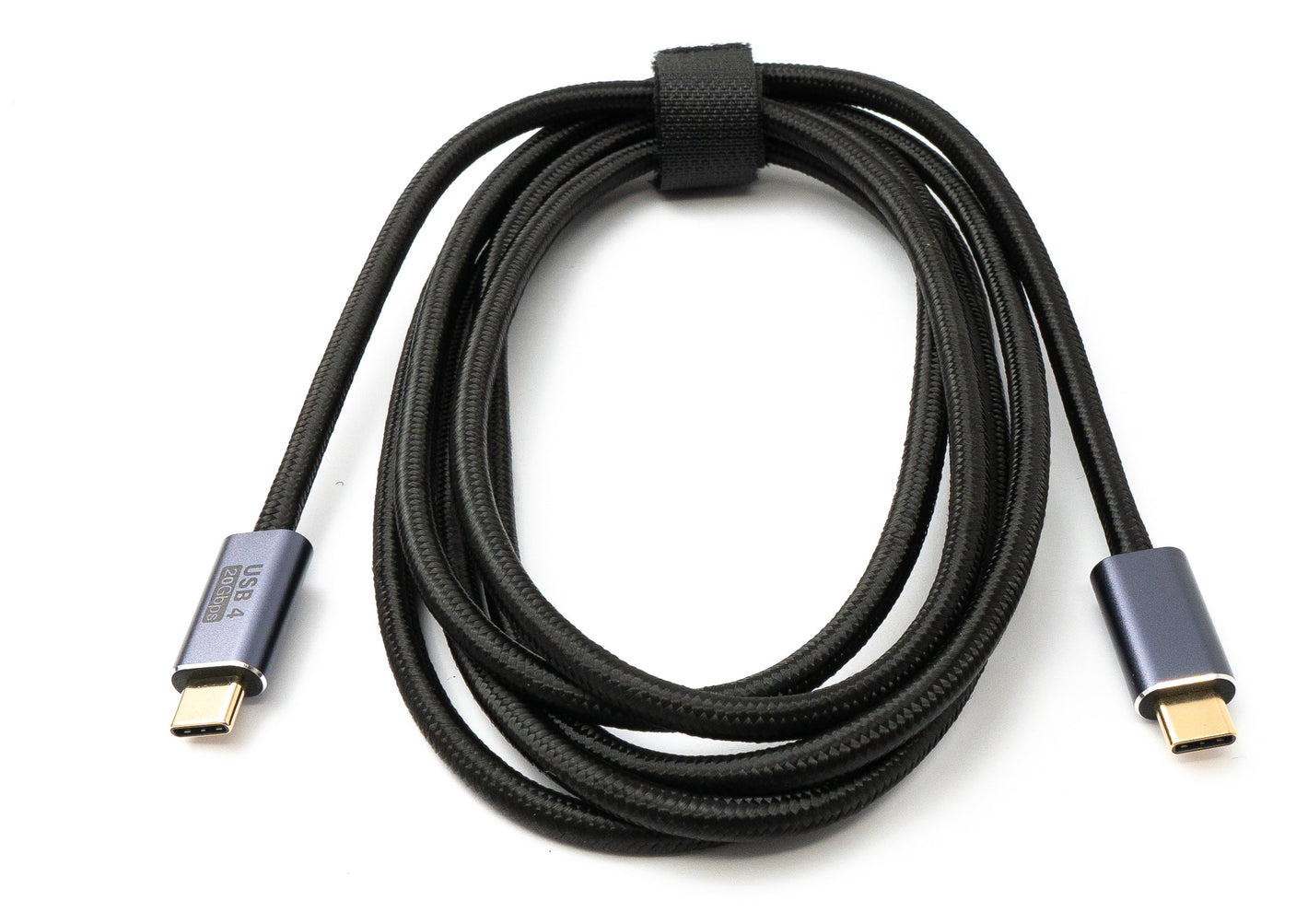 Cable SYSTEM-S USB4 200 cm Tipo C macho a macho 20 Gbit/s USB 4.0 trenzado negro