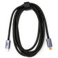 Cable SYSTEM-S USB4 200 cm Tipo C macho a macho 20 Gbit/s USB 4.0 trenzado negro