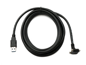 SYSTEM-S USB 3.0 Kabel 3 m Typ A Stecker zu 3.0 Micro Stecker Adapter Winkel Schraube