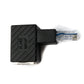 SYSTEM-S LAN adapter RJ45 plug to socket angle Ethernet adapter cable in black