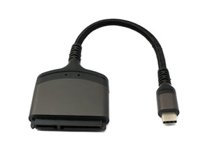 SYSTEM-S SATA Kabel 15 cm 22Pin Buchse zu USB 3.1 Typ C Stecker Adapter für Festplatte