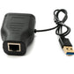 SYSTEM-S LAN Y Adapter 2x RJ45 Buchse zu Buchse Ethernet Splitter USB 3.0 Kabel Schwarz