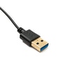 SYSTEM-S LAN Y Adapter 2x RJ45 Buchse zu Buchse Ethernet Splitter USB 3.0 Kabel Schwarz
