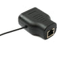 SYSTEM-S LAN Y Adapter 2x RJ45 Buchse zu Buchse Ethernet Splitter USB 3.0 Kabel Schwarz