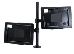 Support de table double SYSTEM-S 360° verrouillable pour iPad 10 Pro 11 Air 4 5