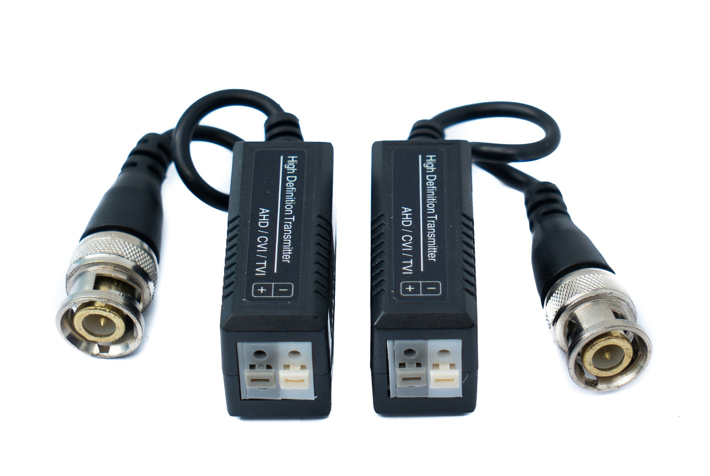 2x cavo a doppino intrecciato da 10 cm da terminale push a connettore BNC per telecamere HD nero