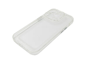 SYSTEM-S protective case shockproof TPU silicone in white transparent case for iPhone 14 Pro Max