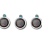 SYSTEM-S Camera Protection Lens Cover Glass Metal for iPhone 13 Pro + Max Gray