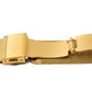 SYSTEM-S Milanese Metal Bracelet for Fitbit Versa 3 2 Sense Smartwatch in Yellow
