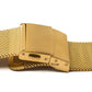 SYSTEM-S Milanese Metal Bracelet for Fitbit Versa 3 2 Sense Smartwatch in Yellow
