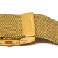 SYSTEM-S Milanese Metal Bracelet for Fitbit Versa 3 2 Sense Smartwatch in Yellow