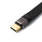 Cable SYSTEM-S USB4 13 cm Tipo C macho a hembra 40 Gbit/s USB 4.0 plano en negro
