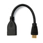 Cable SYSTEM-S HDMI 1.4 adaptador miniconector a enchufe estándar de 17 cm en color negro