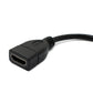 Cable SYSTEM-S HDMI 1.4 adaptador miniconector a enchufe estándar de 17 cm en color negro