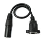 SYSTEM-S LAN Kabel 30 cm RJ45 Buchse zu XLR 3 Pin Stecker Schraube in Schwarz