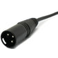 SYSTEM-S LAN Kabel 30 cm RJ45 Buchse zu XLR 3 Pin Stecker Schraube in Schwarz