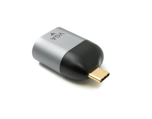 SYSTEM-S VGA Adapter Buchse zu USB 3.1 Typ C Stecker Kabel in Grau