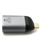 SYSTEM-S LAN adapter RJ45 socket to USB 3.1 Type C plug cable in grey