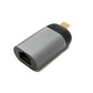 SYSTEM-S LAN adapter RJ45 socket to USB 3.1 Type C plug cable in grey