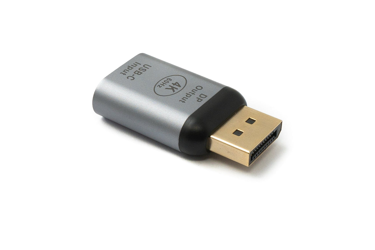 Adaptador USB SYSTEM-S 3.1 Tipo C hembra a DisplayPort macho cable DP unidireccional 4K en color gris