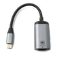 SYSTEM-S LAN cable 19 cm RJ45 socket to USB 3.1 Type C plug adapter in grey