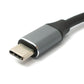 SYSTEM-S LAN cable 19 cm RJ45 socket to USB 3.1 Type C plug adapter in grey