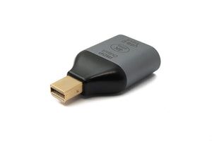 SYSTEM-S USB Adapter 3.1 Typ C Buchse zu Mini DisplayPort Stecker unidirektional DP 4K Kabel in Grau