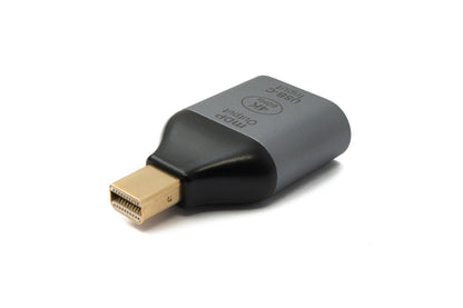 Adaptador USB SYSTEM-S 3.1 Tipo C hembra a Mini DisplayPort macho cable DP unidireccional 4K en color gris