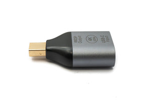 SYSTEM-S USB Adapter 3.1 Typ C Buchse zu Mini DisplayPort Stecker unidirektional DP 4K Kabel in Grau