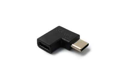 SYSTEM-S USB 3.1 Adapter Typ C Stecker zu Buchse Winkel Kabel in Schwarz