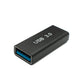 SYSTEM-S USB 3.0 Adapter Typ A Buchse zu Buchse Kabel in Schwarz