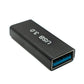 SYSTEM-S USB 3.0 Adapter Typ A Buchse zu Buchse Kabel in Schwarz