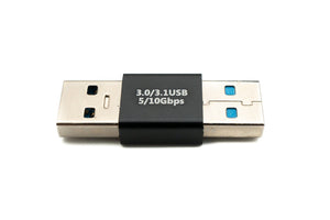 SYSTEM-S USB 3.0 Adapter Typ A Stecker zu Stecker Kabel in Schwarz