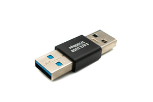 SYSTEM-S USB 3.0 Adapter Typ A Stecker zu Stecker Kabel in Schwarz