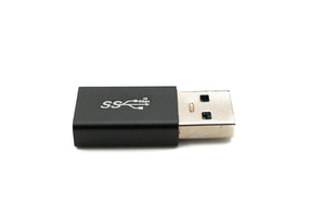 USB 3.0 adapter type A male to female cable in black