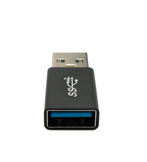 Câble adaptateur SYSTEM-S USB 3.0 type A mâle vers femelle en noir