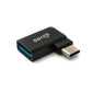 SYSTEM-S USB 3.1 Adapter Typ C Stecker zu 3.0 Typ A Buchse Winkel Kabel in Schwarz