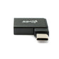 SYSTEM-S USB 3.1 Adapter Typ C Stecker zu 3.0 Typ A Buchse Winkel Kabel in Schwarz