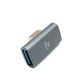SYSTEM-S USB 3.0 adapter type A male to female angle cable in grey