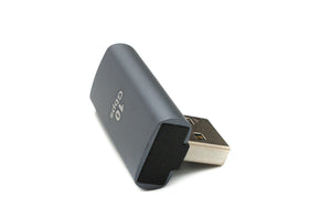 Adattatore USB 3.0 tipo A cavo angolare da maschio a femmina in grigio