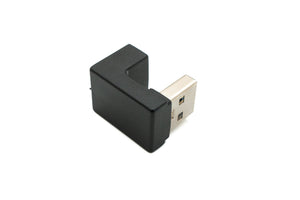 SYSTEM-S USB 3.0 Adapter Typ A Stecker zu Buchse U Turn 180° Winkel Kabel in Schwarz