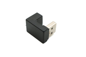 Adaptateur SYSTEM-S USB 3.0 type A mâle vers femelle, câble coudé à 180° en U en noir